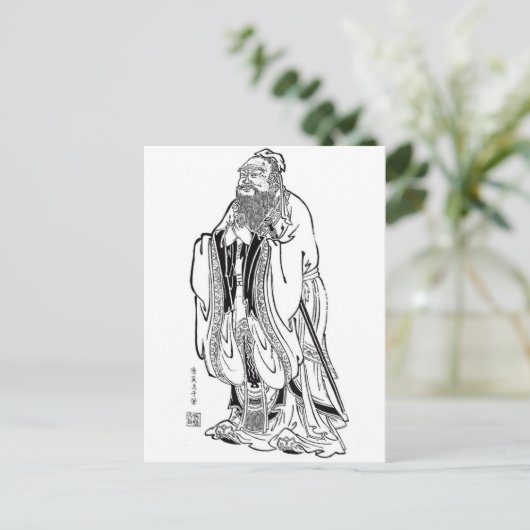 Carte Postale Confucius (Debout devant)