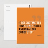 Carte Postale confucius citation motivationnelle inspiration ora (Devant / Derrière)