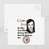 Carte Postale Confucius Dit (Devant / Derrière)