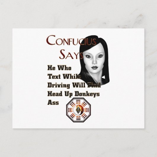 Carte Postale Confucius Dit (Devant)