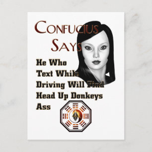 Carte Postale Confucius Dit