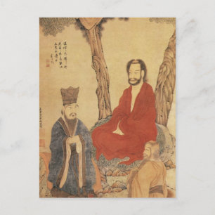 Carte Postale Confucius, Lao-tzu et Arhat bouddhiste