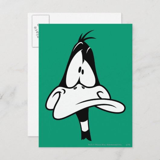 Carte Postale Confused DAFFY DUCK™ Face (Devant / Derrière)