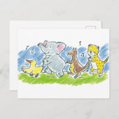 Carte postale Conga Furry Friends (Devant / Derrière)