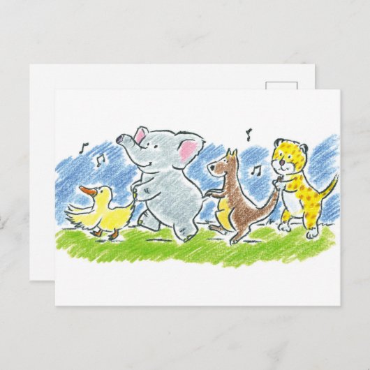 Carte postale Conga Furry Friends (Devant / Derrière)