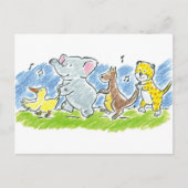 Carte postale Conga Furry Friends (Devant)