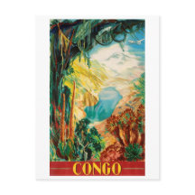 Congo, fleuve Congo, Afrique, paysage, vintage