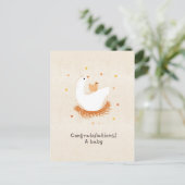 Carte Postale Congratulations a baby chick (Debout devant)