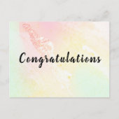 Carte postale Congratulations Aquarelle Pastel (Devant)
