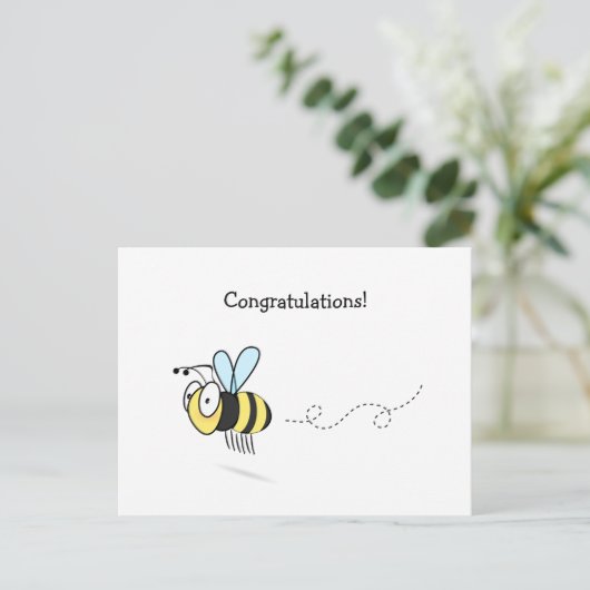 Carte Postale Congratulations Bumble Bee (Debout devant)