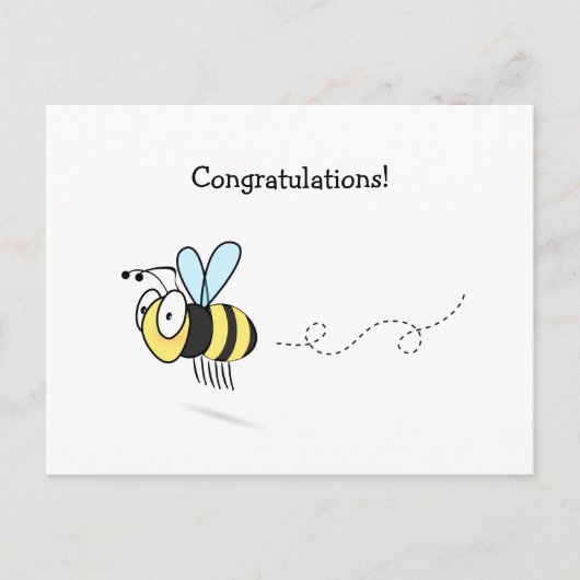 Carte Postale Congratulations Bumble Bee (Devant)