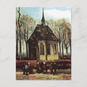 Carte Postale Congrégation à Church, Nuenen par Vincent van Gogh