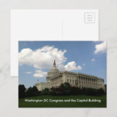 Carte Postale Congrès des États-Unis et Capitole (Devant / Derrière)