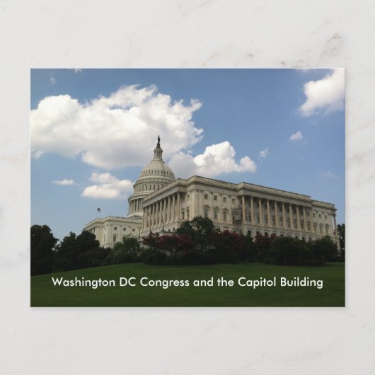 Carte Postale Congrès des États-Unis et Capitole (Devant)