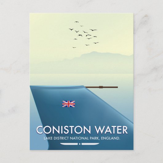 Carte Postale Coniston Water, district des lacs, Angleterre (Devant)