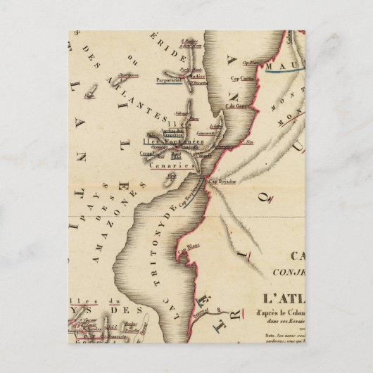 Carte Postale Conjecturale de l'Atlantique (Devant)