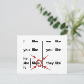 Carte Postale Conjugaison (Debout devant)