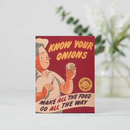 Carte Postale Connais tes oignons (Debout devant)