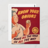 Carte Postale Connais tes oignons (Devant / Derrière)