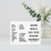 Carte Postale Connais-Tu Bien Morse ? (Code Morse Intl) (Debout devant)