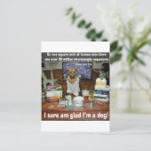 Carte Postale Connaissances Chien Organismes Microscopiques sur  (Debout devant)