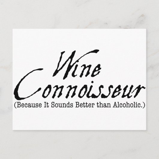 Carte Postale connaisseur du vin (Devant)