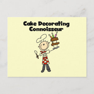 Carte Postale Connaisseur masculin de décoration de gâteaux