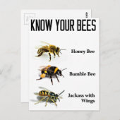 Carte Postale Connaissez vos abeilles (Devant / Derrière)