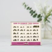 Carte Postale Connaissez vos véhicules Voitures blindées (Debout devant)