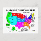 Carte Postale Connaissez-Vous Votre Zone Code Zip ? (Carte améri (Devant)