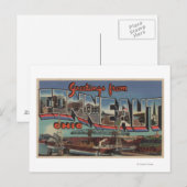 Carte Postale Conneaut, Ohio - Scènes de grandes lettres (Devant / Derrière)