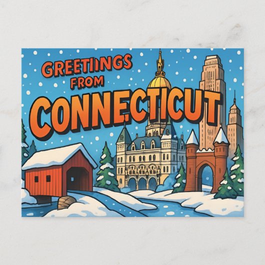 Carte postale CONNECTICUT (Devant)