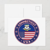 Carte Postale Connecticut (Devant / Derrière)