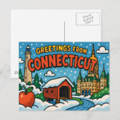 Carte postale CONNECTICUT (Devant / Derrière)