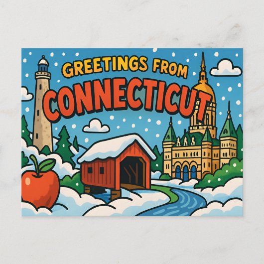 Carte postale CONNECTICUT (Devant)