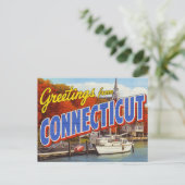 Carte Postale Connecticut Fall Harbor Yacht (Debout devant)