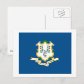 Carte postale Connecticut Flag (Devant / Derrière)