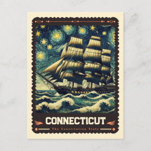 Carte Postale Connecticut Inspiré de Vincent Van Gogh