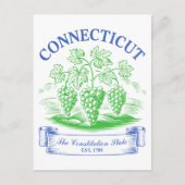 Carte Postale Connecticut La Constitution State Est. 1788 (Devant)