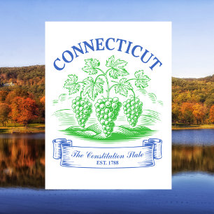 Carte Postale Connecticut La Constitution State Est. 1788