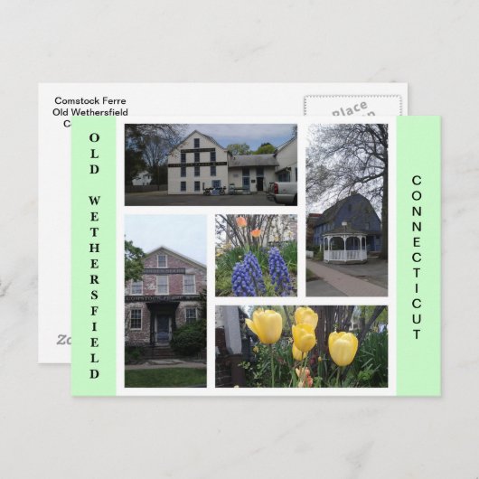 Carte postale Connecticut Old Wethersfield (Devant / Derrière)