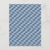 Carte Postale Connecticut Pop Art Pattern Blue White (Devant)