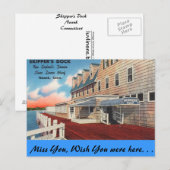 Carte Postale Connecticut, quai de skipper (Devant / Derrière)