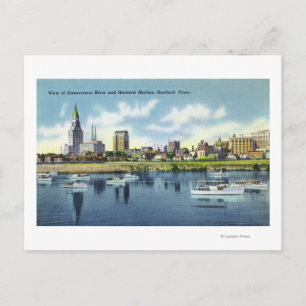Carte Postale Connecticut River Vue de Hartfort Skyline