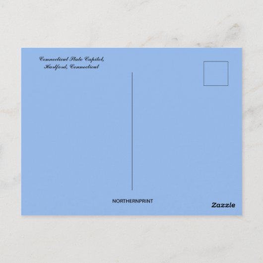 Carte Postale Connecticut State Capitol Hartford Connecticut (Dos)