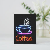 Carte Postale Connexion café Neon en noir (Debout devant)