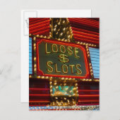 Carte Postale Connexion de machines à sous perdues sur le casino (Devant / Derrière)