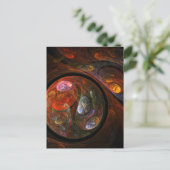 Carte Postale Connexion fluide Art abstrait cosmique moderne (Debout devant)