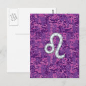 Carte Postale Connexion Leo Zodiac sur Camouflage numérique Fuch (Devant / Derrière)