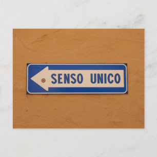 Carte Postale Connexion One Way en italien - Senso Unico